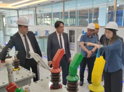 費(fèi)爾干納州霍基姆德地區(qū)電力網(wǎng)       設(shè)計(jì)局局長(zhǎng)率團(tuán)來(lái)公司考察